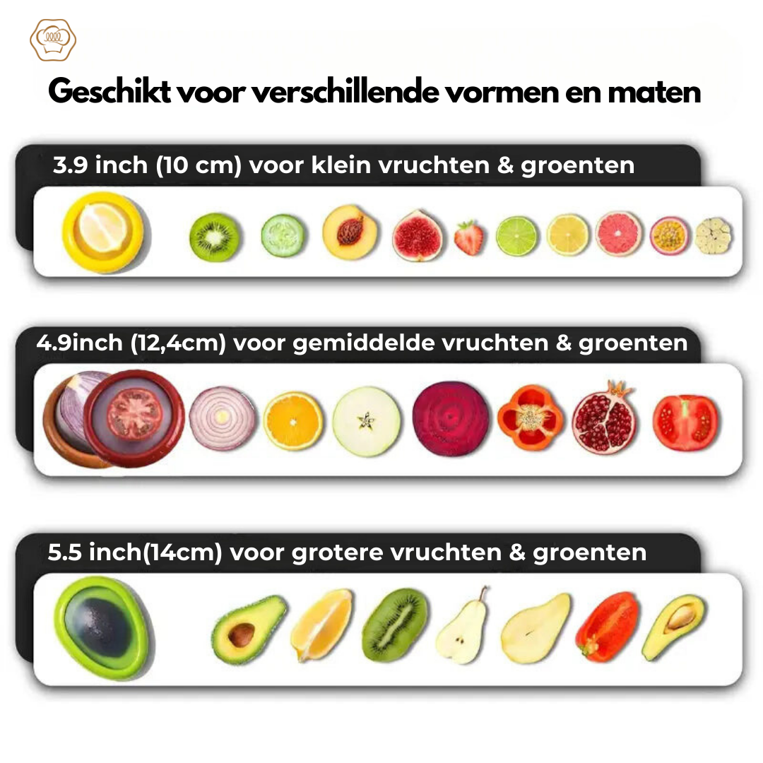 Chef-Select| Greenkeepers| Groenten- en fruitvershouders met siliconen afsluiting